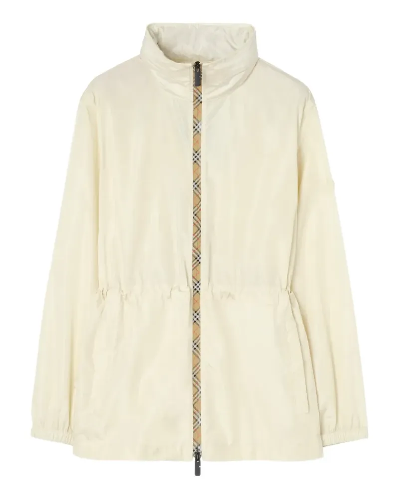 Burberry Kurzer Nylon-Parka mit Checker-Tape - Nude Nude