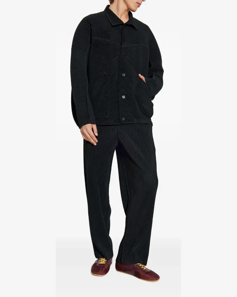 Issey Miyake Plissierte Hose - Schwarz Schwarz