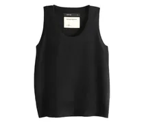round-neck sleeveless top - Schwarz