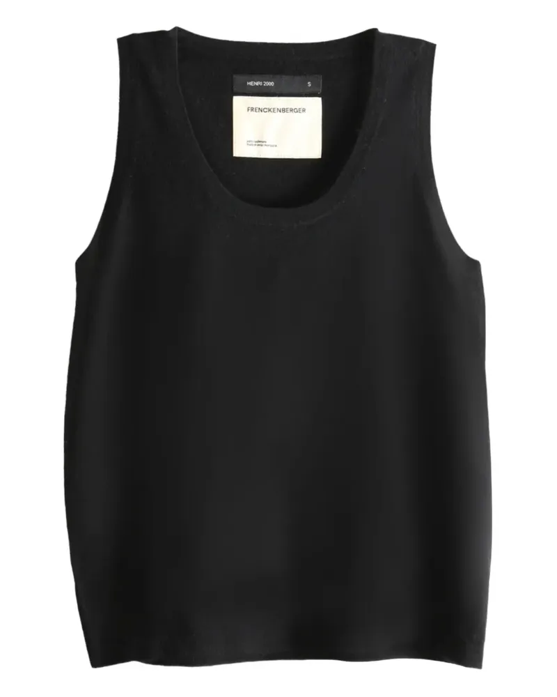Frenckenberger round-neck sleeveless top - Schwarz Schwarz