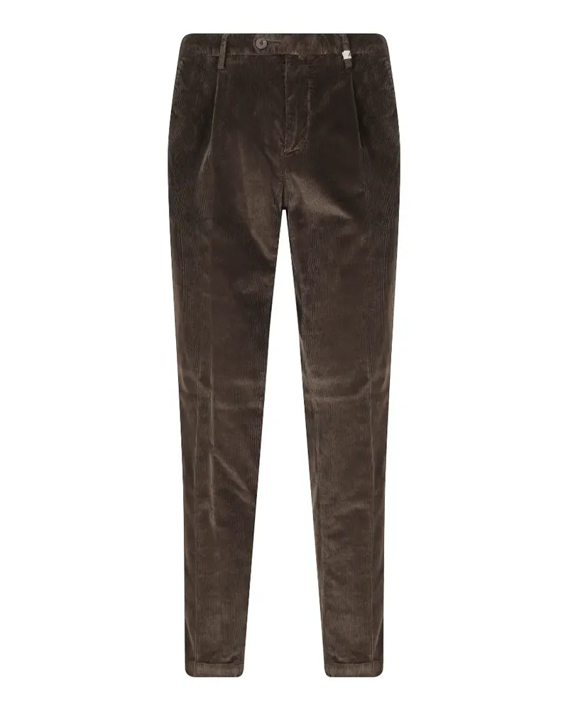 MYTHS pleated corduroy trousers - Braun Braun