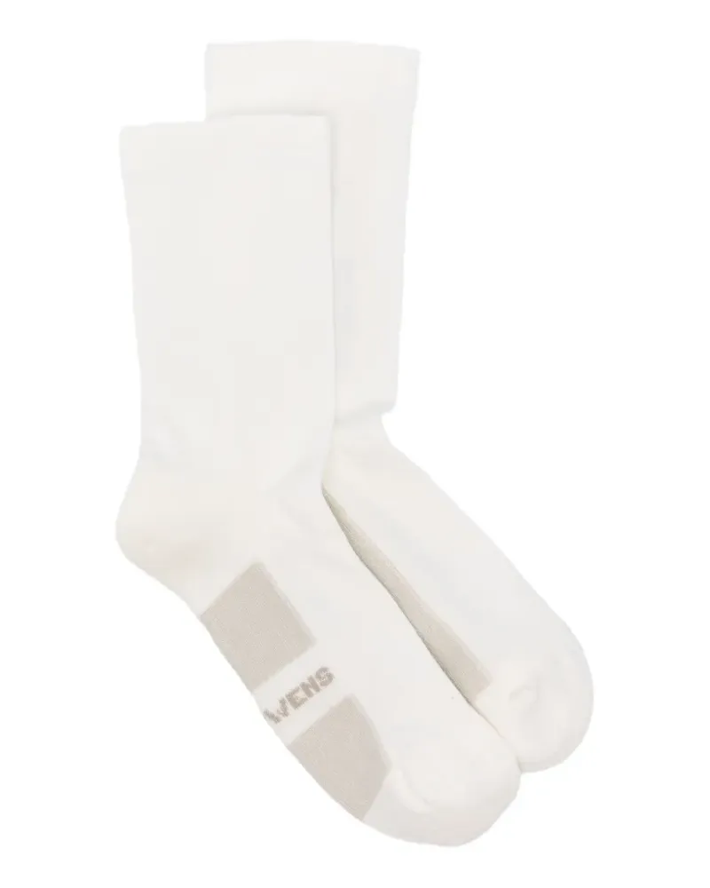 Rick Owens Socken mit Logo-Print - Weiß Weiß