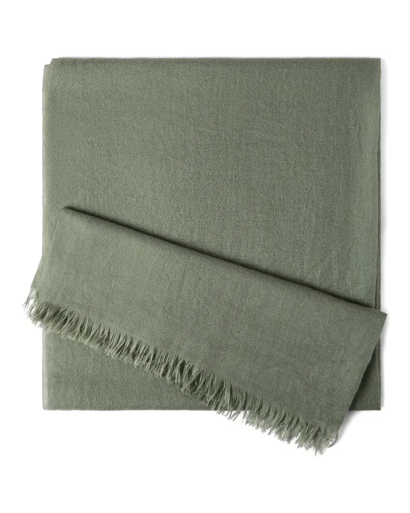 Brunello Cucinelli fringed scarf - Grün Grün