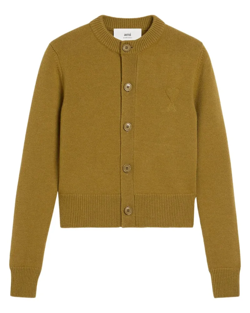 AMI Paris Cardigan mit Ami de Coeur-Prägung - Grün Grün