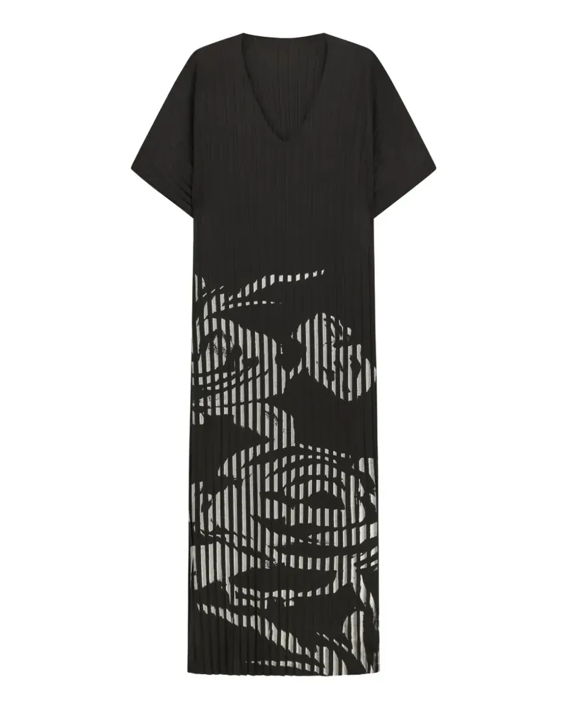 Liviana Conti V-neck floral print dress - Schwarz Schwarz