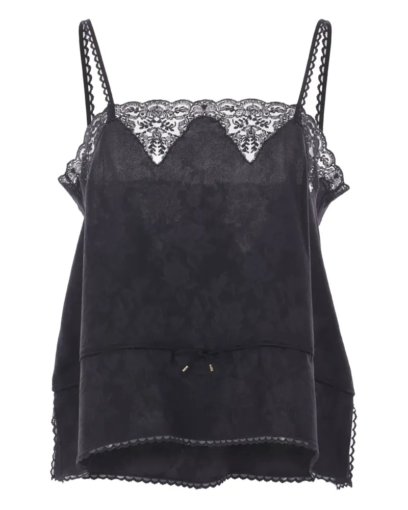 Chloé Top mit Spitze - Schwarz Schwarz