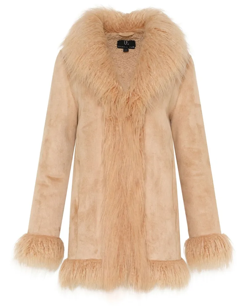 UNREAL FUR Avant Garde Mantel - Nude Nude