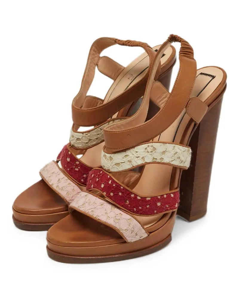 N° 21 lace peep-toe sandals - Braun Braun