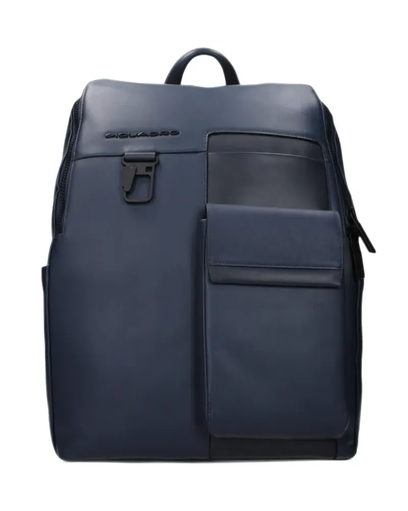 Piquadro leather backpack - Blau Blau