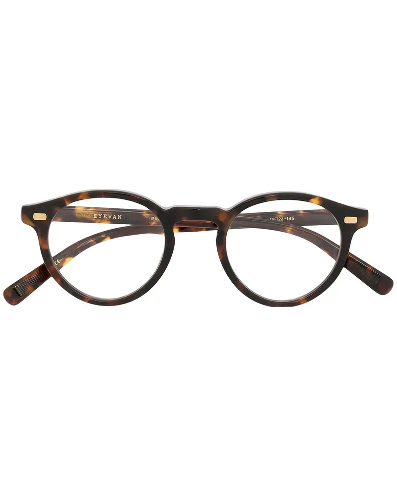 EYEVAN 7285 Runde 'Puerto' Brille - Braun Braun