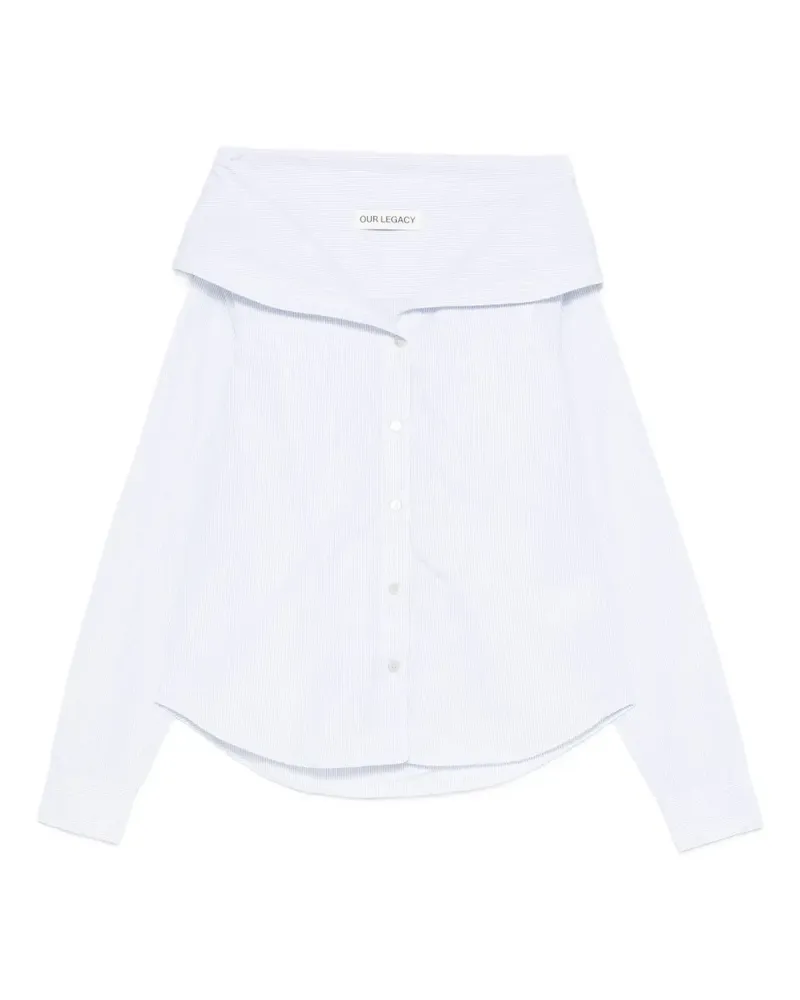 Our Legacy KAONASHI SHIRT OFF SHOULDER NECK - Weiß Weiß