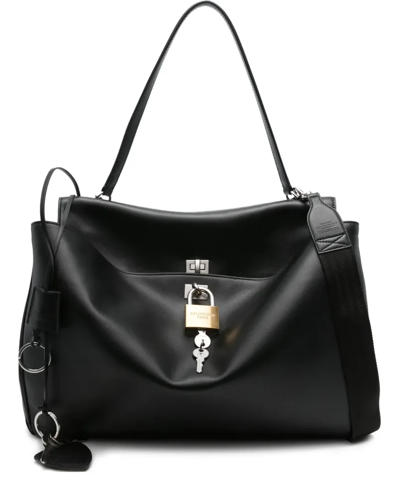 Balenciaga x Lamborghini große Rodeo Schultertasche - Schwarz Schwarz