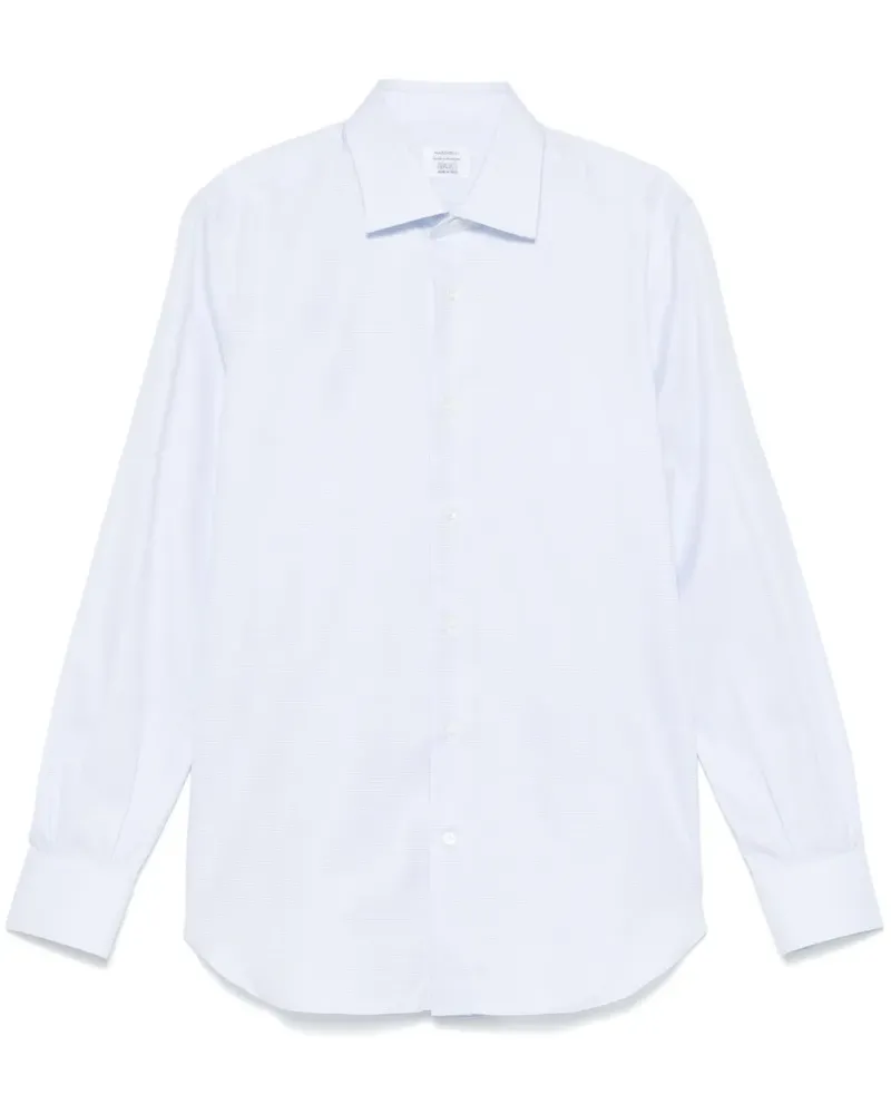 MAZZARELLI Hemd mit Mikro-Karo - Blau Blau