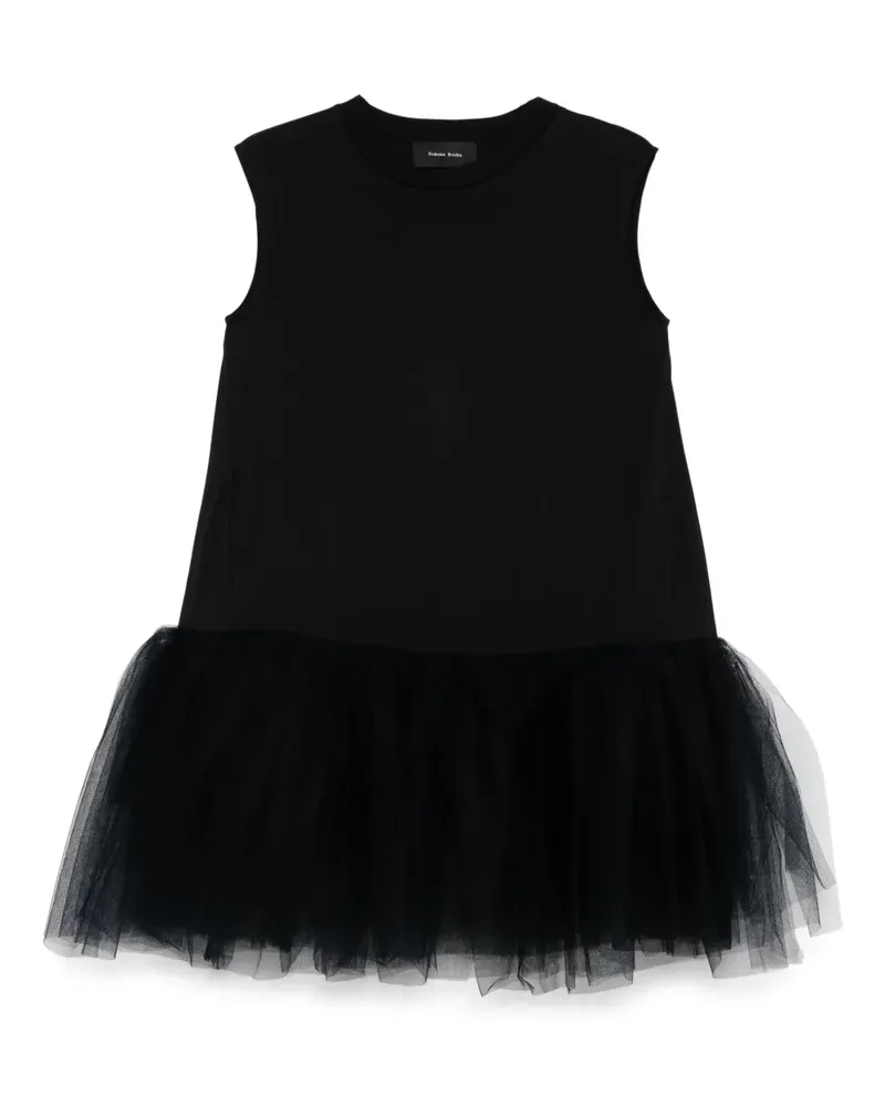 Simone Rocha Kleid mit Tüllbesatz - Schwarz Schwarz