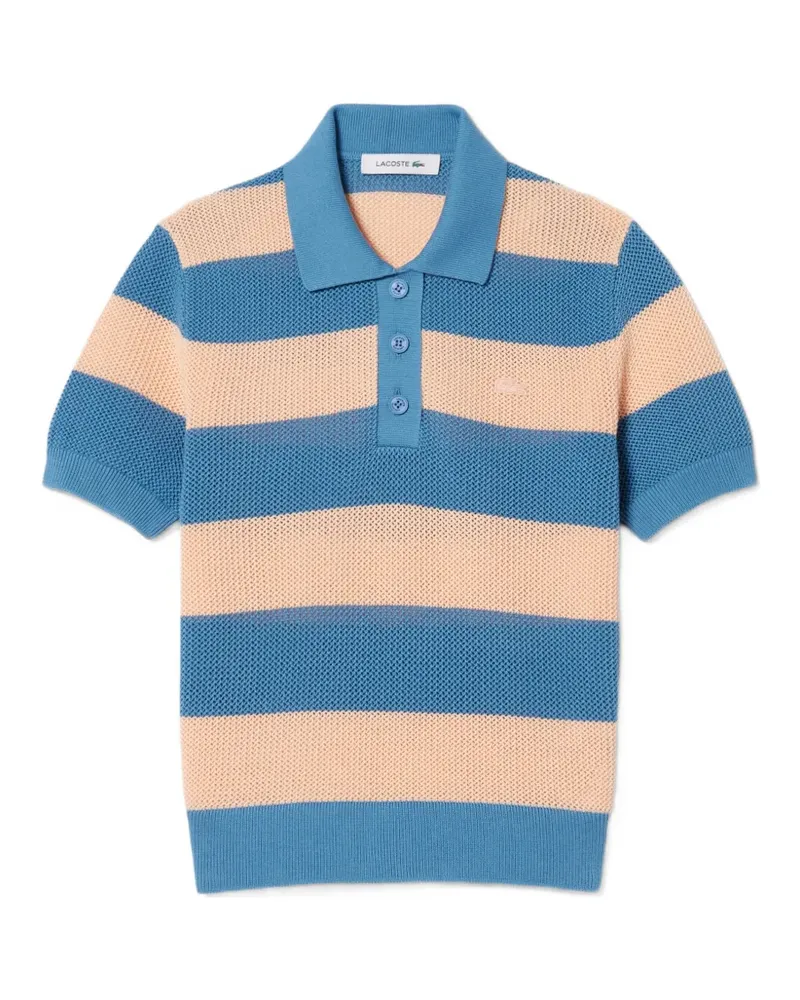 Lacoste striped mesh polo shirt - Blau Blau