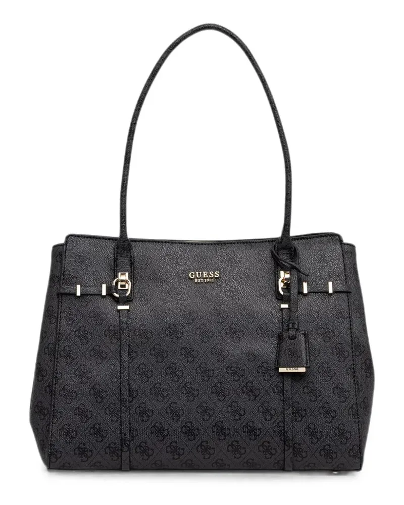 Guess Leona logo-monogrammed faux-leather tote bag - Schwarz Schwarz