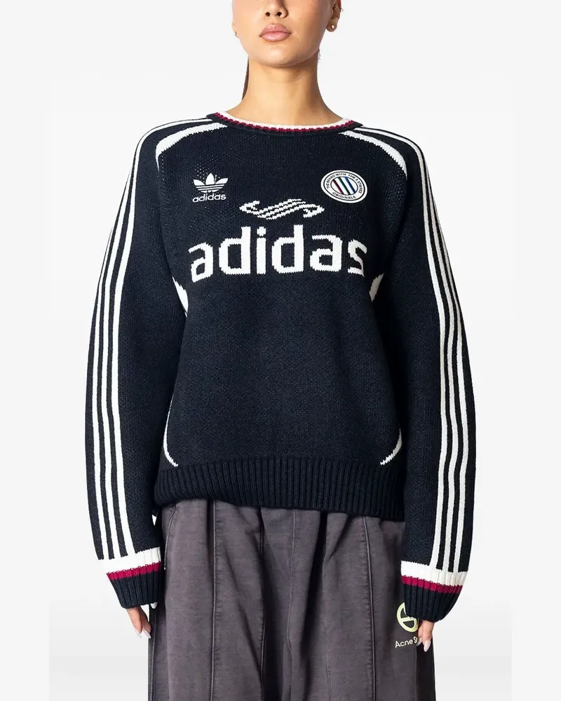 adidas Pullover mit Logo-Streifen - Blau Blau