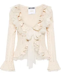 Moschino Cardigan aus Pointelle-Strick Nude