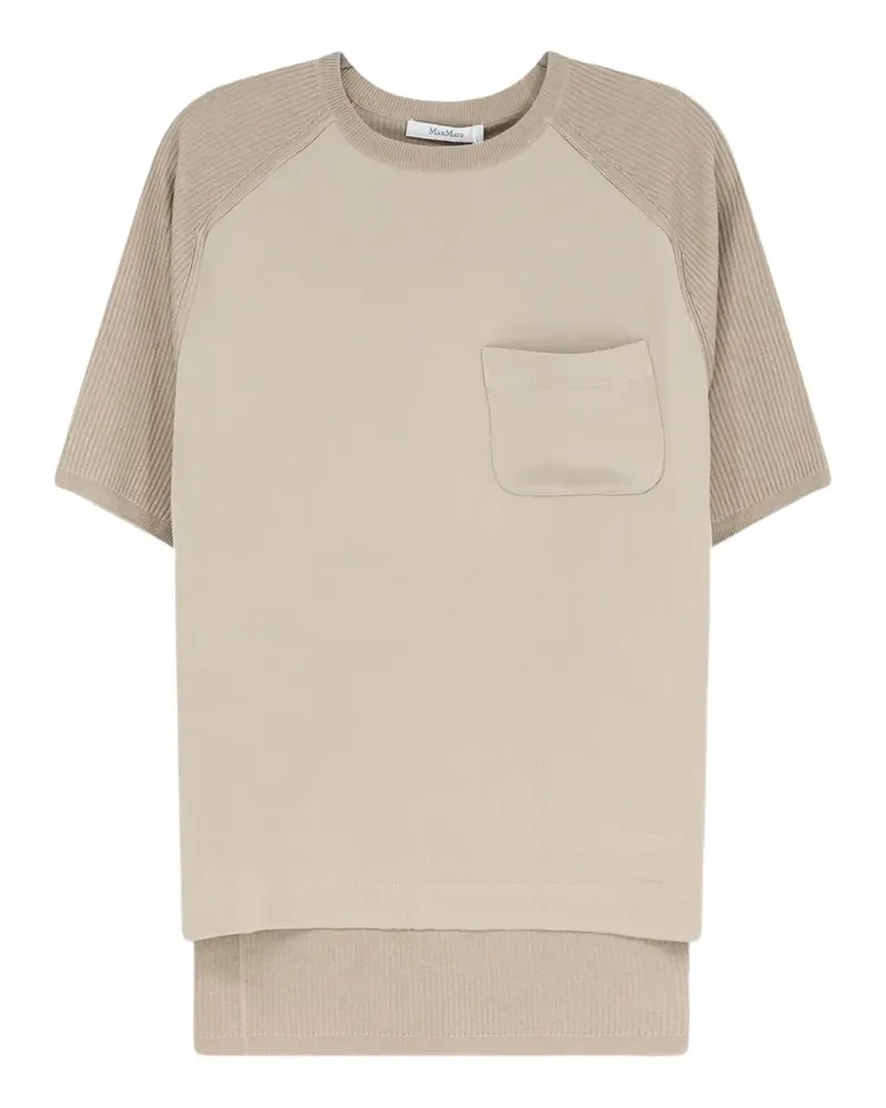 Max Mara Gerippter Pullover aus Seidengemisch - Nude Nude