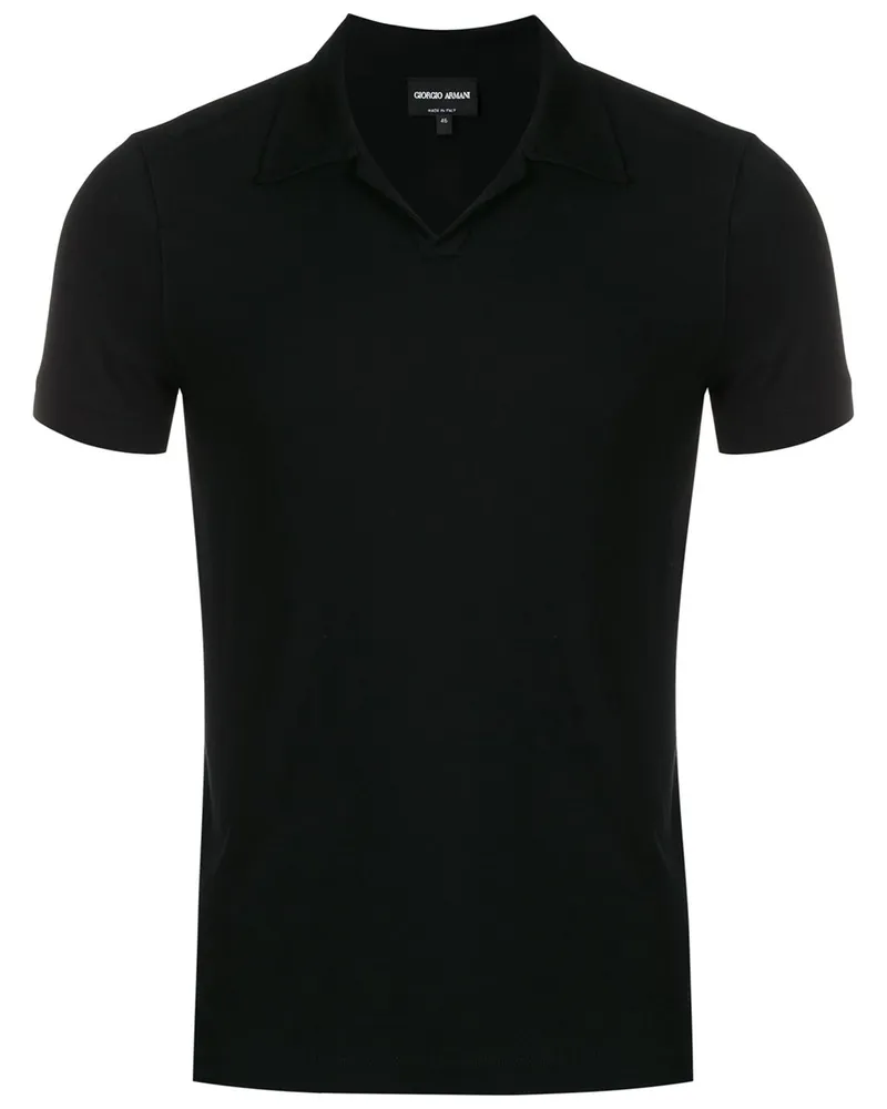 Giorgio Armani Poloshirt mit kurzen Ärmeln - Schwarz Schwarz