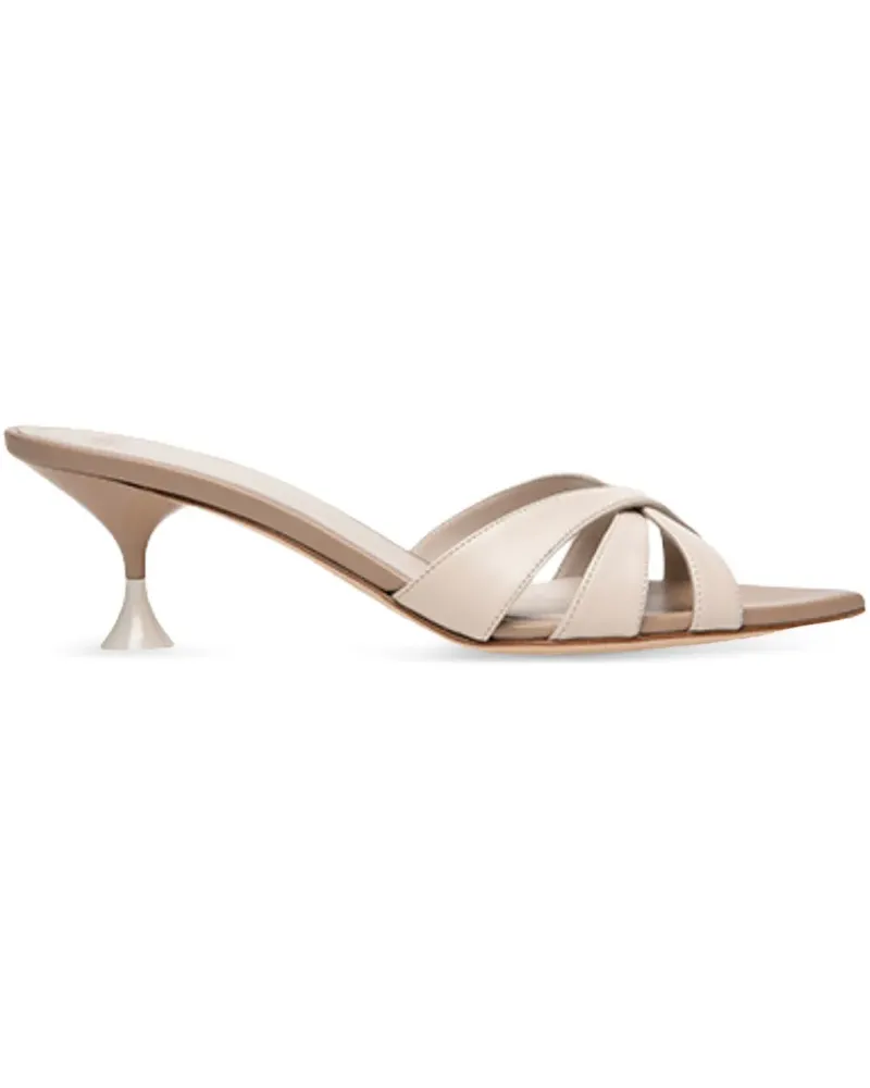 3JUIN Sandalen mit überkreuzten Riemen 50mm - Nude Nude