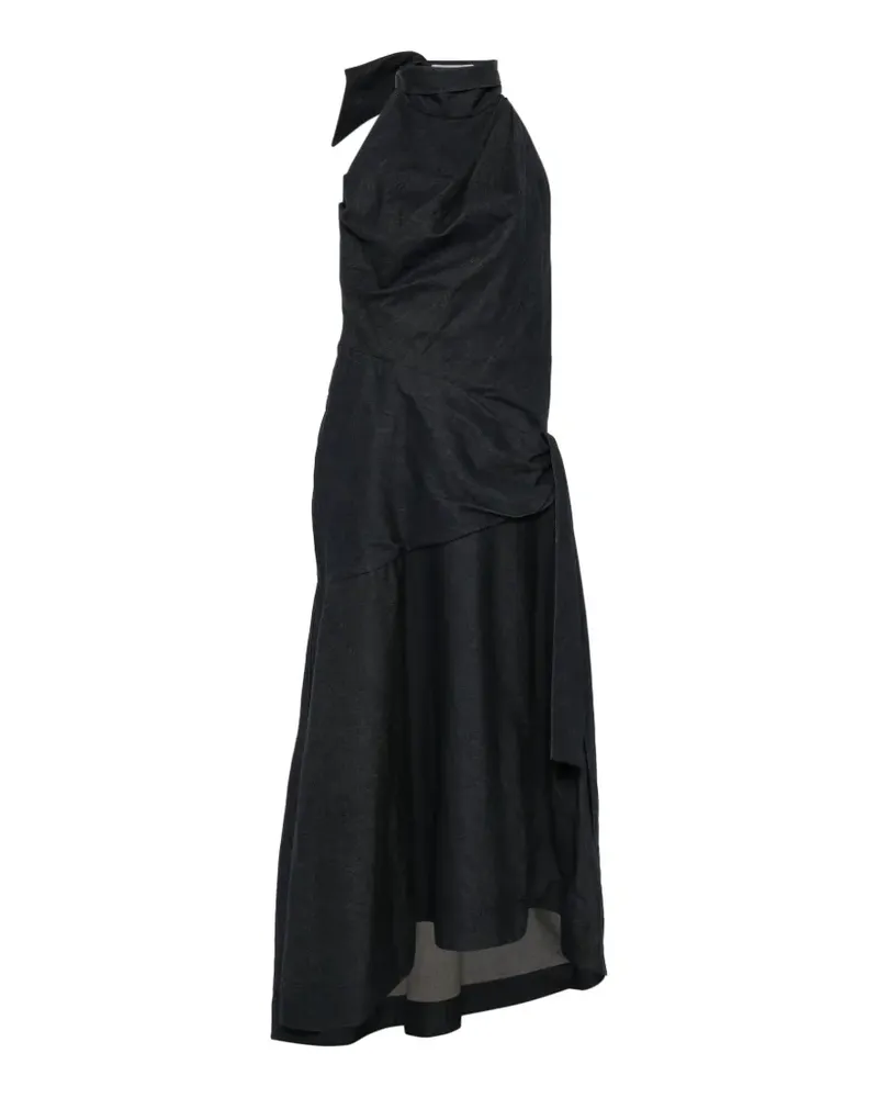 Zimmermann Drapiertes Neckholder-Kleid - Blau Blau