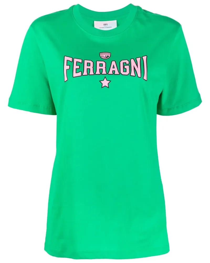 Chiara Ferragni T-Shirt mit Logo-Print - Grün Grün