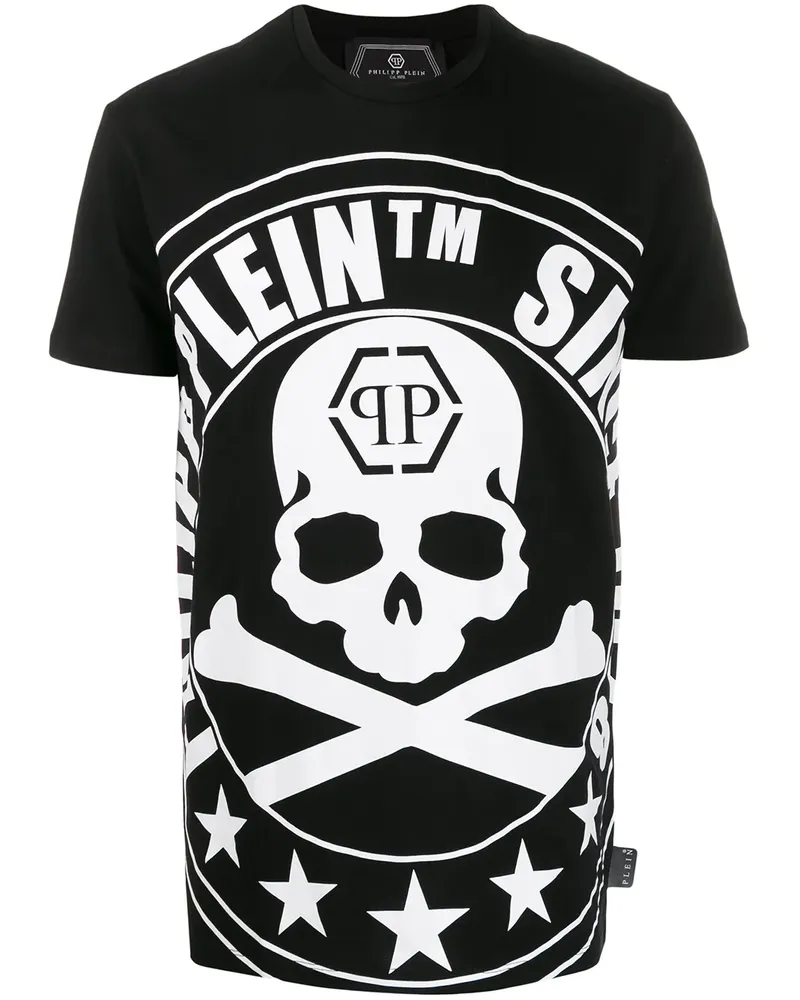 Philipp Plein T-Shirt mit grafischem Print - Schwarz Schwarz