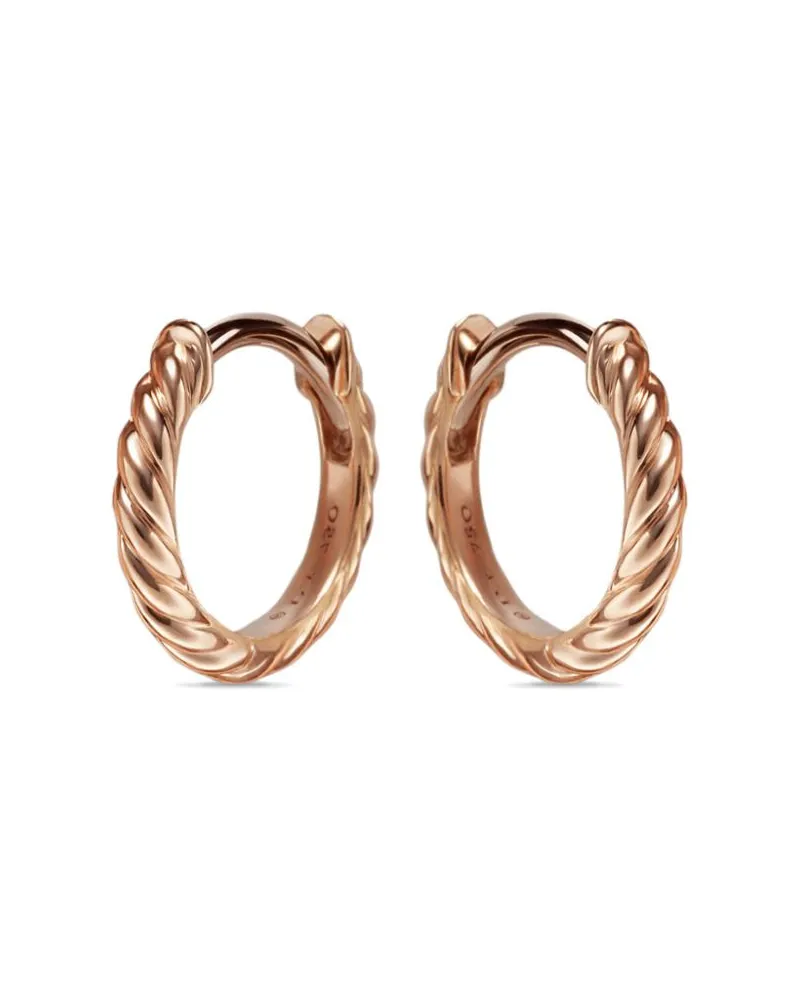 David Yurman 18kt Sculpted Cable Rotgoldcreolen (10,7mm) - Rosa Rosa