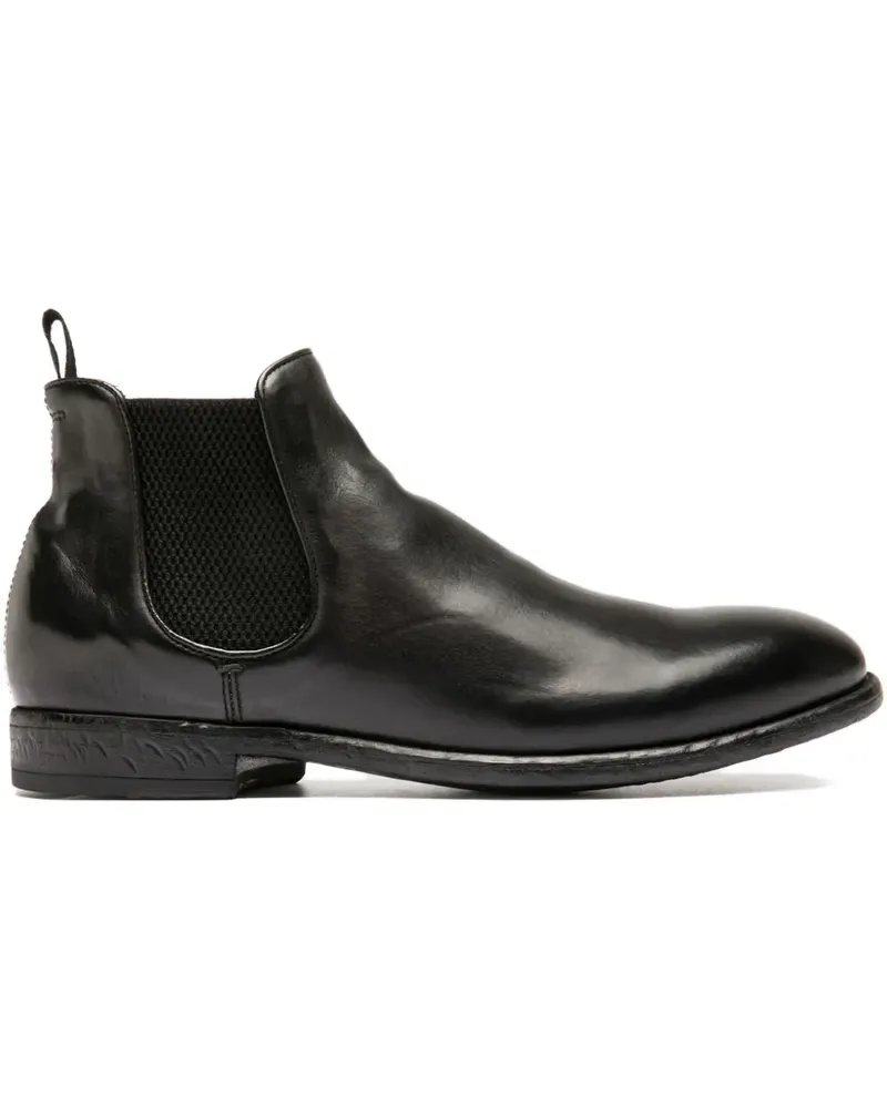 Officine Creative Italia Stiefel aus Leder - Schwarz Schwarz