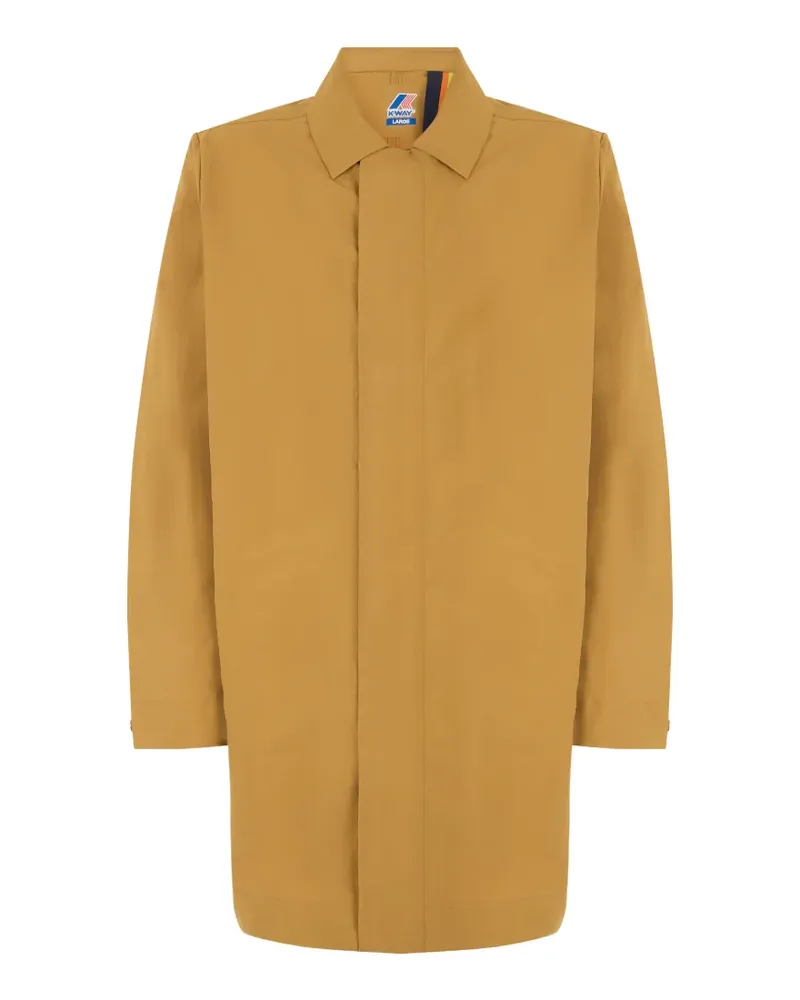 K-Way Poirol concealed-front midi coat - Braun Braun