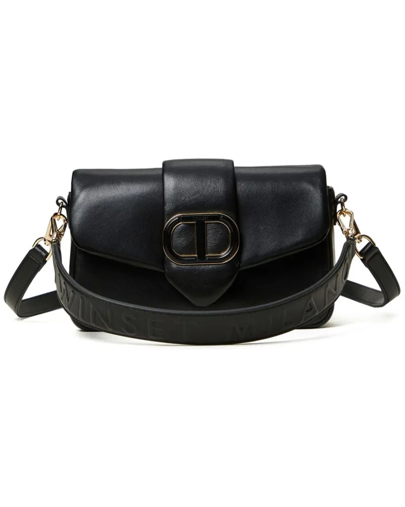 Twin-Set Mittelgroße Amie Schultertasche - Schwarz Schwarz