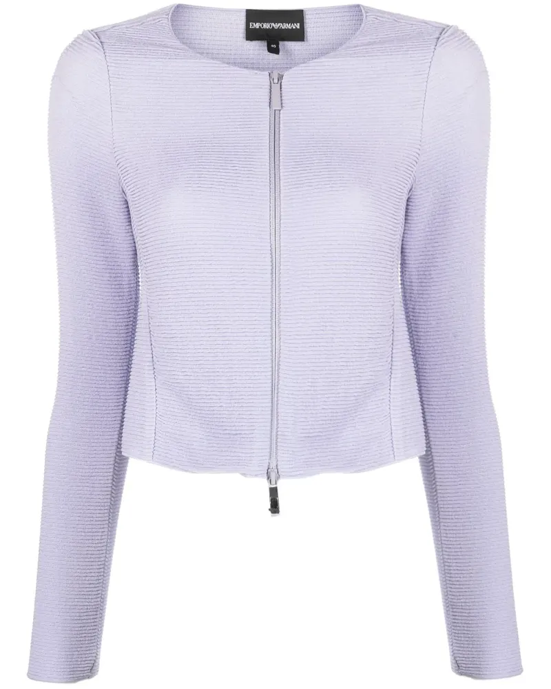 Emporio Armani Jersey-Jacke mit Reißverschluss - Violett Violett
