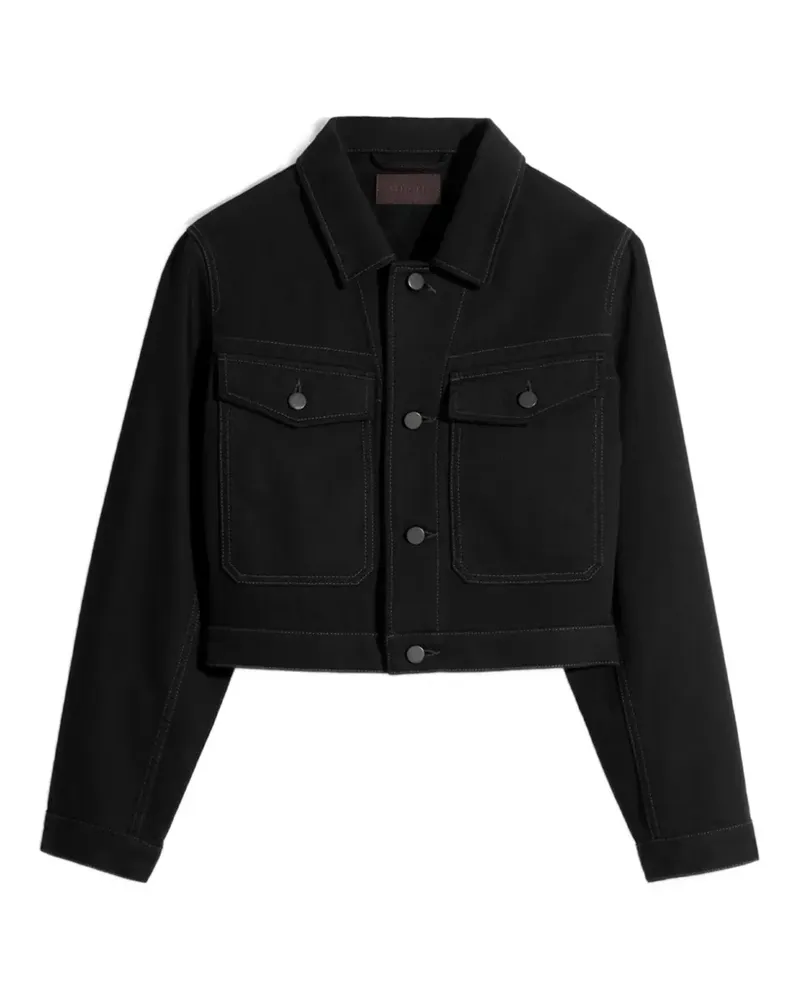 Christophe Lemaire Jacke mit Klappentasche - Schwarz Schwarz
