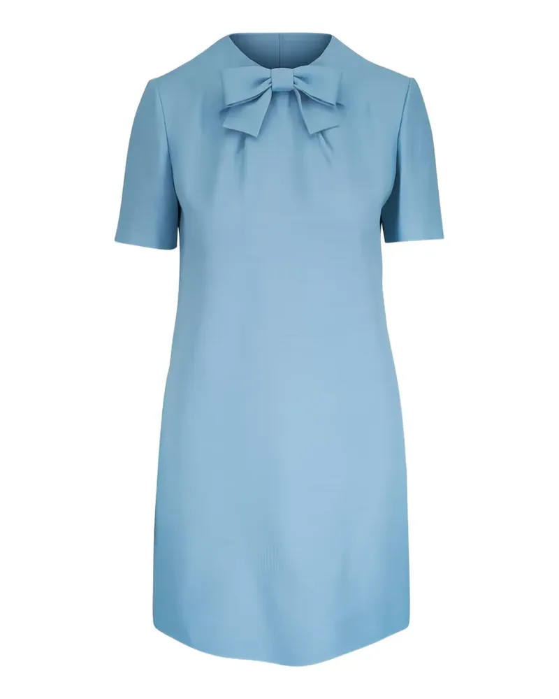 Valentino Garavani bow-detail short-sleeve dress - Blau Blau