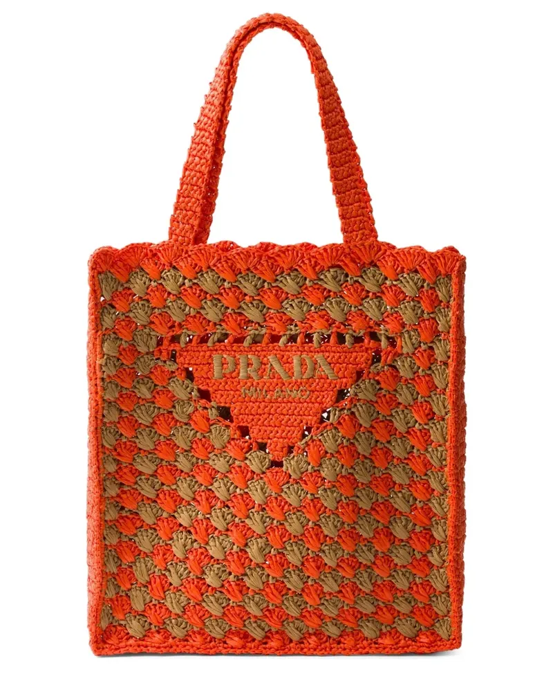 Prada Gehäkelte Handtasche - Orange Orange