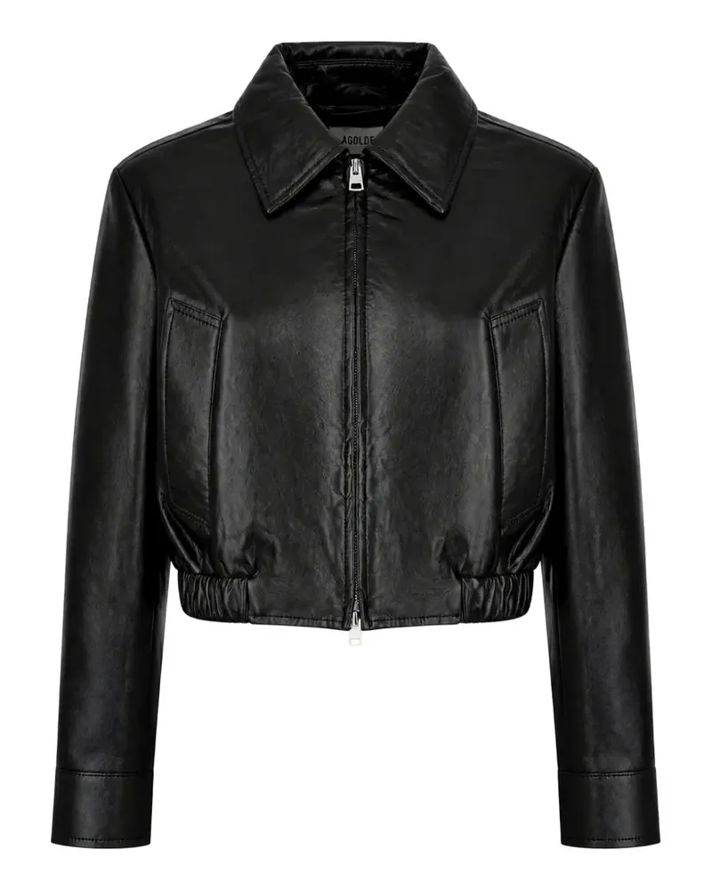 AGOLDE leather bomber jacket - Schwarz Schwarz