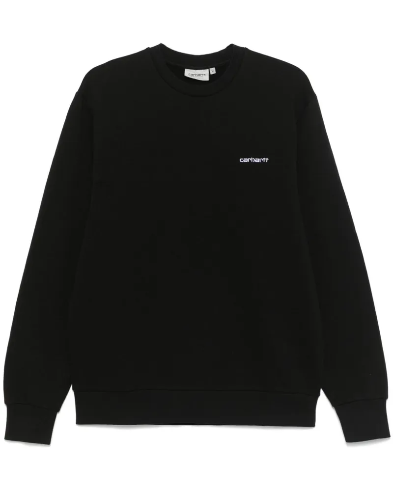 Carhartt WIP Sweatshirt mit aufgesticktem Schriftzug - Schwarz Schwarz