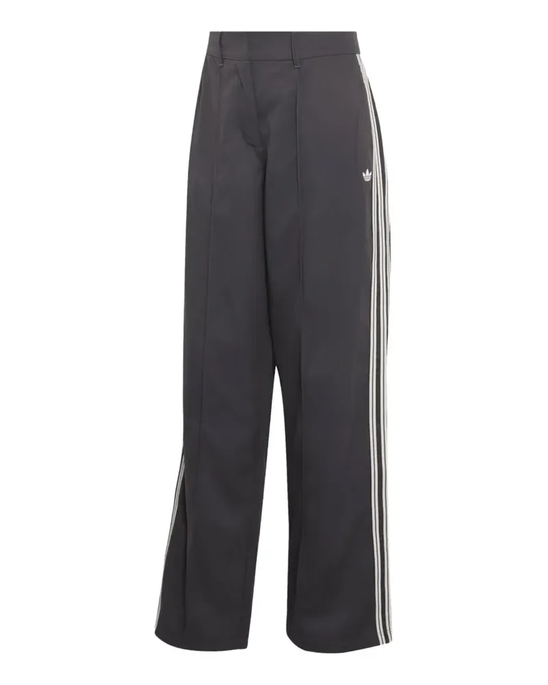 adidas side-stripe logo-embroidered track pants - Grau Grau