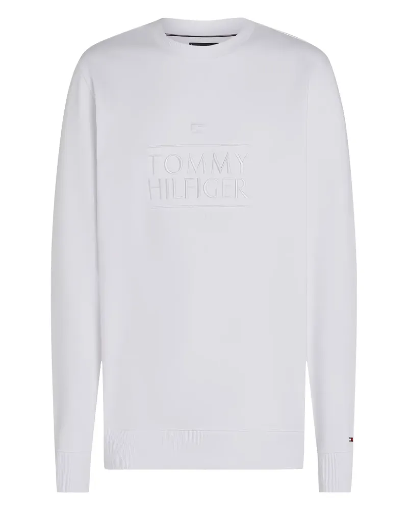 Tommy Hilfiger Sweatshirt mit Logo-Stickerei - Weiß Weiß