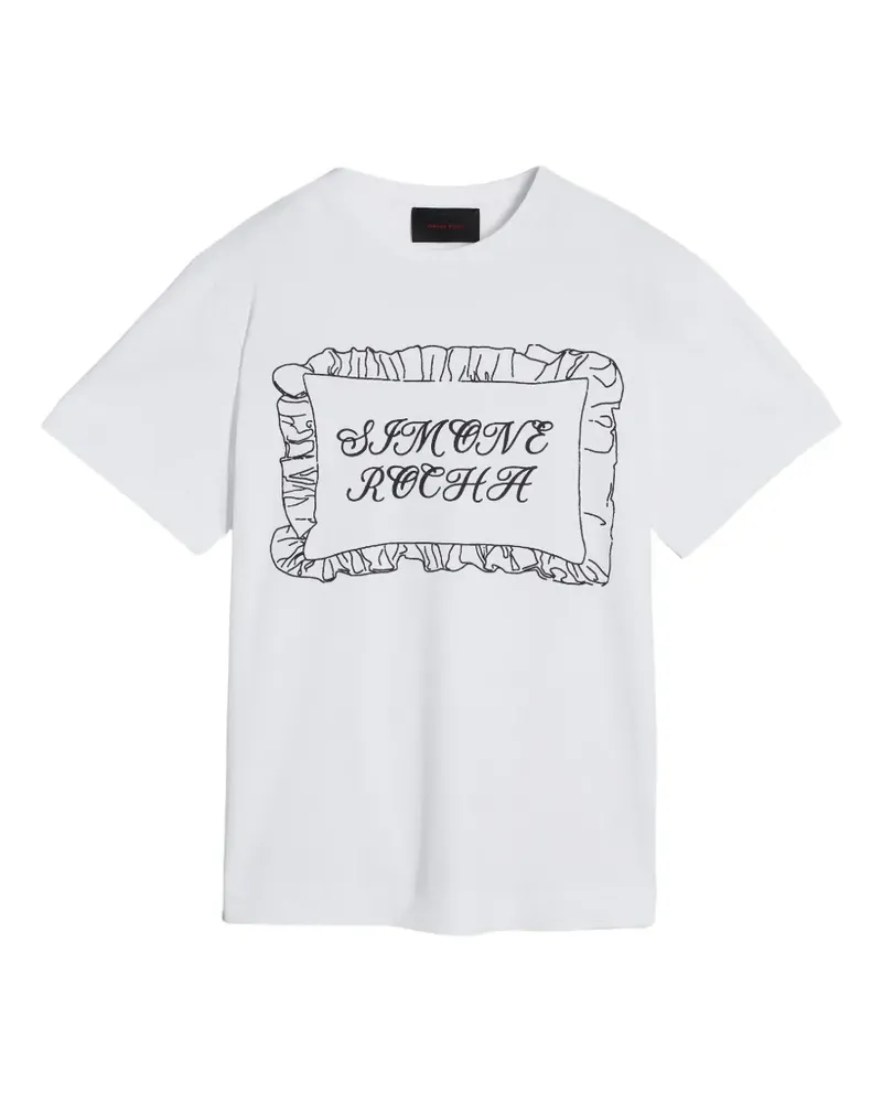 Simone Rocha T-Shirt mit Kissenbezug-Print - Weiß Weiß