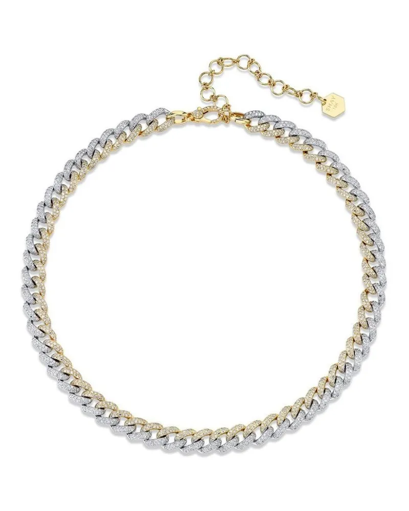 SHAY Zweifarbige 18kt Goldhalskette mit Diamanten - Gelb Gelb