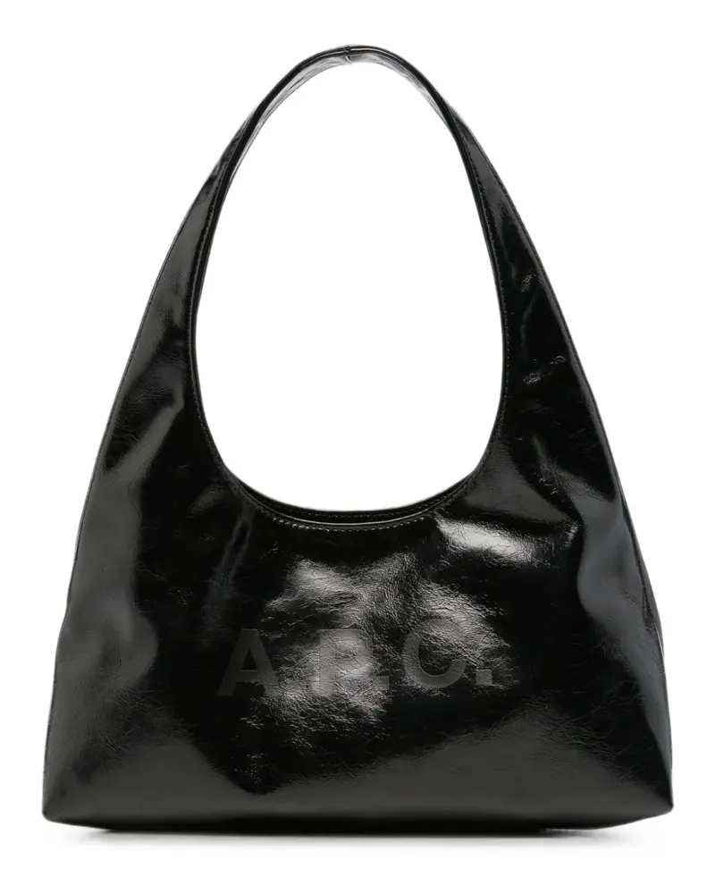 A.P.C. Tote Bag mit Logo-Print - Schwarz Schwarz