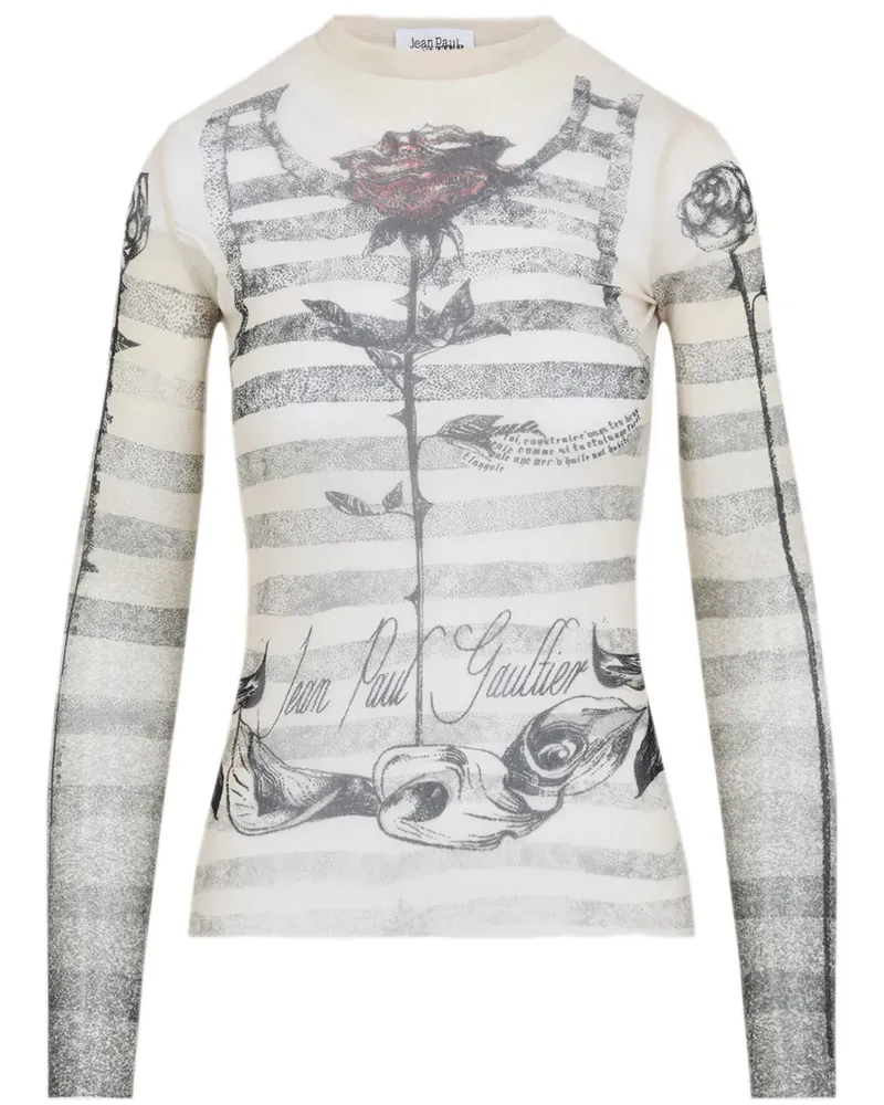 Jean Paul Gaultier T-Shirt mit Print - Weiß Weiß