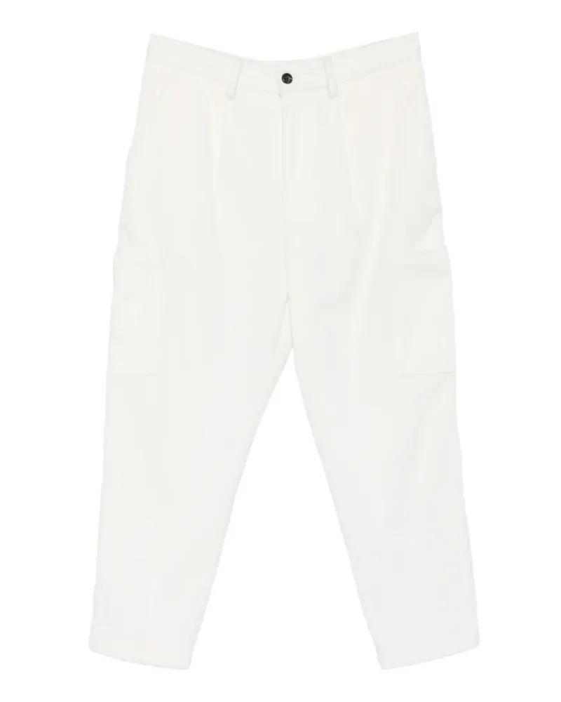 Eleventy Cordhose mit Falten - Weiß Weiß