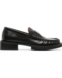 Ganni Loafer mit Logo-Schild Schwarz