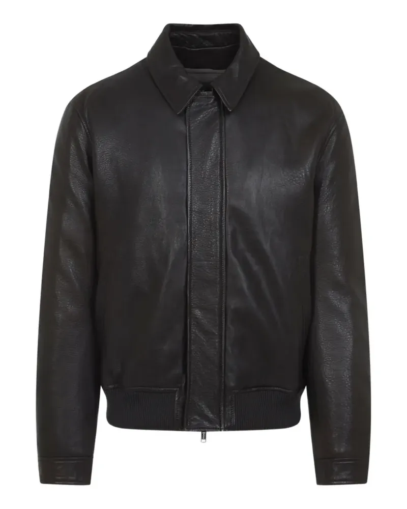 Yves Salomon collared lamb skin jacket - Braun Braun