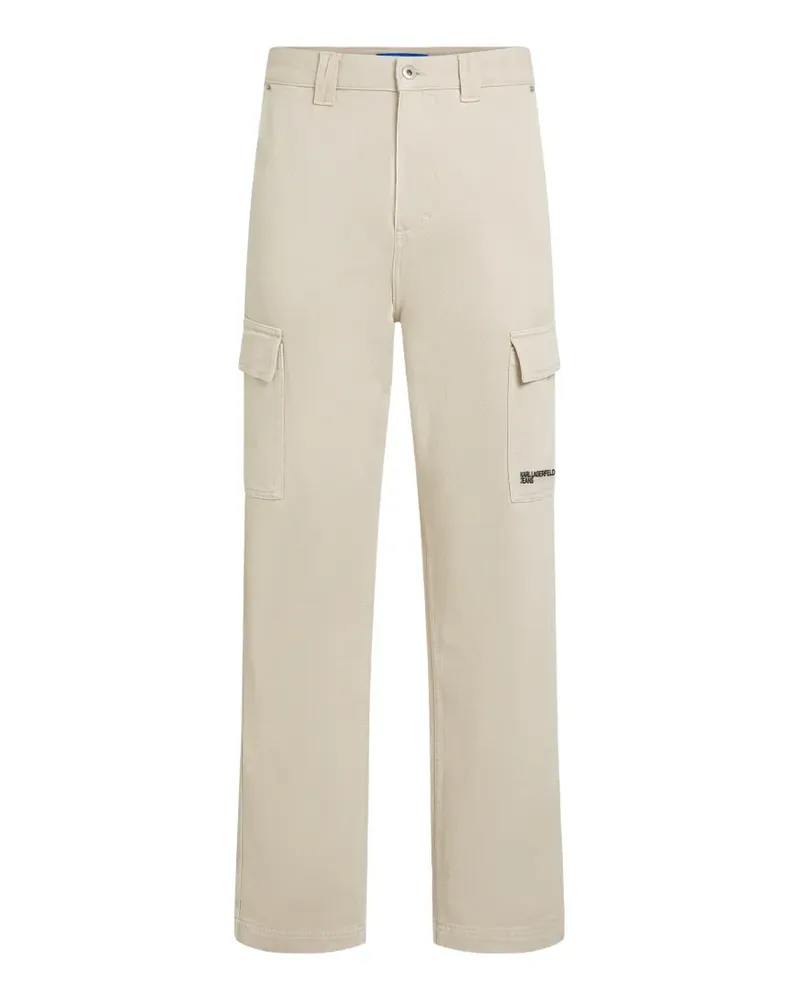 Karl Lagerfeld Cargohose mit Gürtelschlaufen - Nude Nude