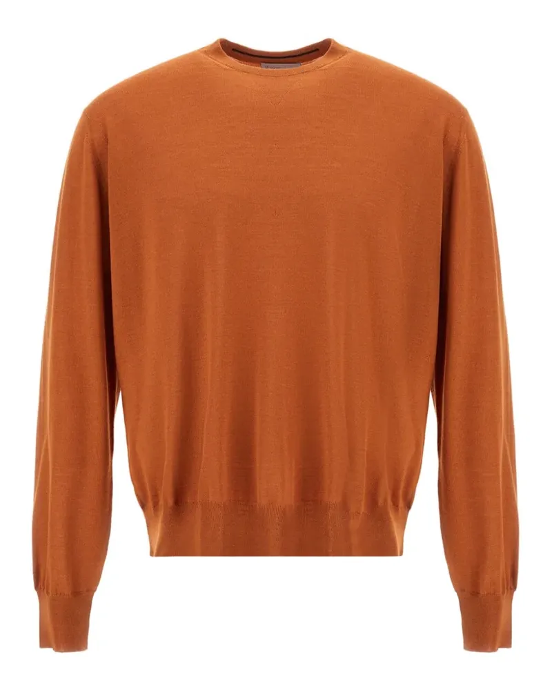 Herno Resort Pullover mit geripptem Besatz - Orange Orange