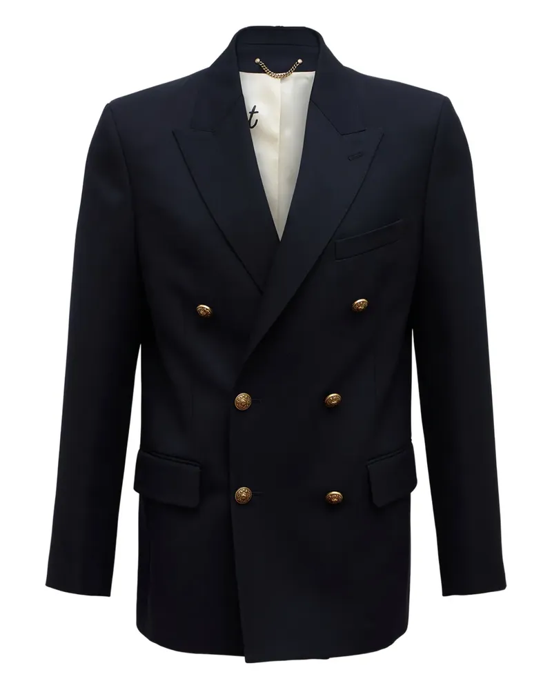 Golden Goose Doppelreihiges Sakko mit goldfarbenen Knöpfen - Blau Blau